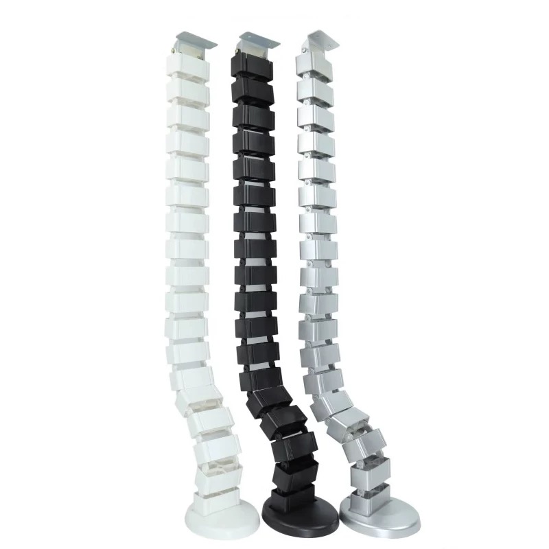 Desk Setup Cable Management - ปลอกสายเคเบิลลวดกระดูกสันหลังใต้โต๊ะ ถาดวางสายเคเบิล การจัดการสายไฟ เวิร์กสเตชัน ลวดงู ออแกไนเซอร์