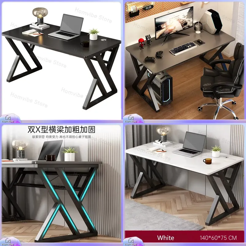 Desk Setup L Shaped - โต๊ะคอมพิวเตอร์สไตล์มินิมอลสมัยใหม่สำหรับโฮมออฟฟิศ เกมมิ่ง อีสปอร์ต พร้อมระบบจัดการสายไฟ ปรับระดับความสูงได้ ใช้เป็นโต๊ะทำงานได้