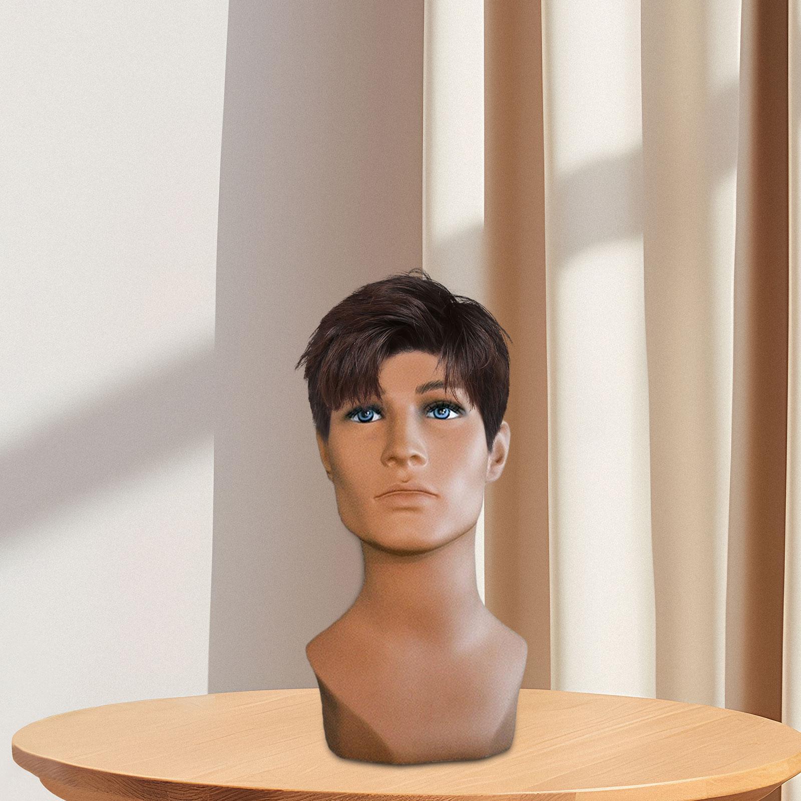 Headphone Hook Under - Bald Mannequin HEAD วิกผมขาตั้งจอแสดงผลทนทานอเนกประสงค์ PVC หมวก