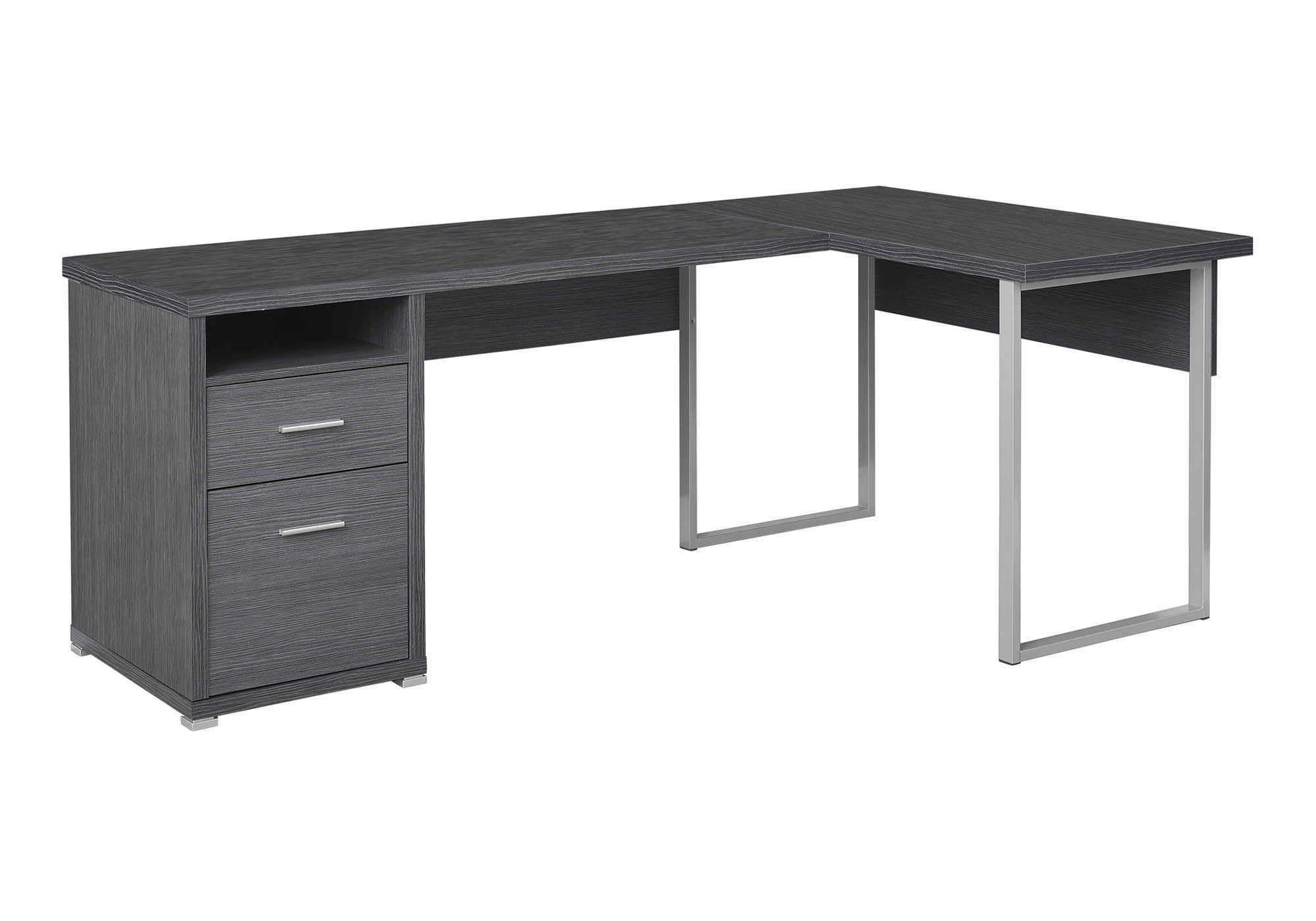 Desk Setup L Shaped - โต๊ะคอมพิวเตอร์ I 7257, สำหรับโฮมออฟฟิศ, ติดตั้งซ้าย-ขวา, พร้อมช่องเก็บของ,