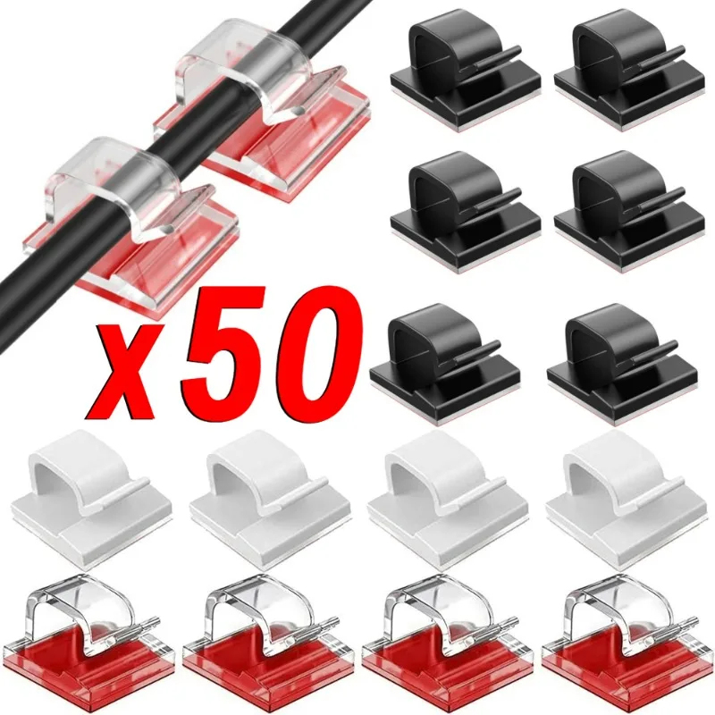 Desk Setup Cable Management - 10/20/50PCS CABLE Organizer คลิปลวด Winder ผู้ถือ