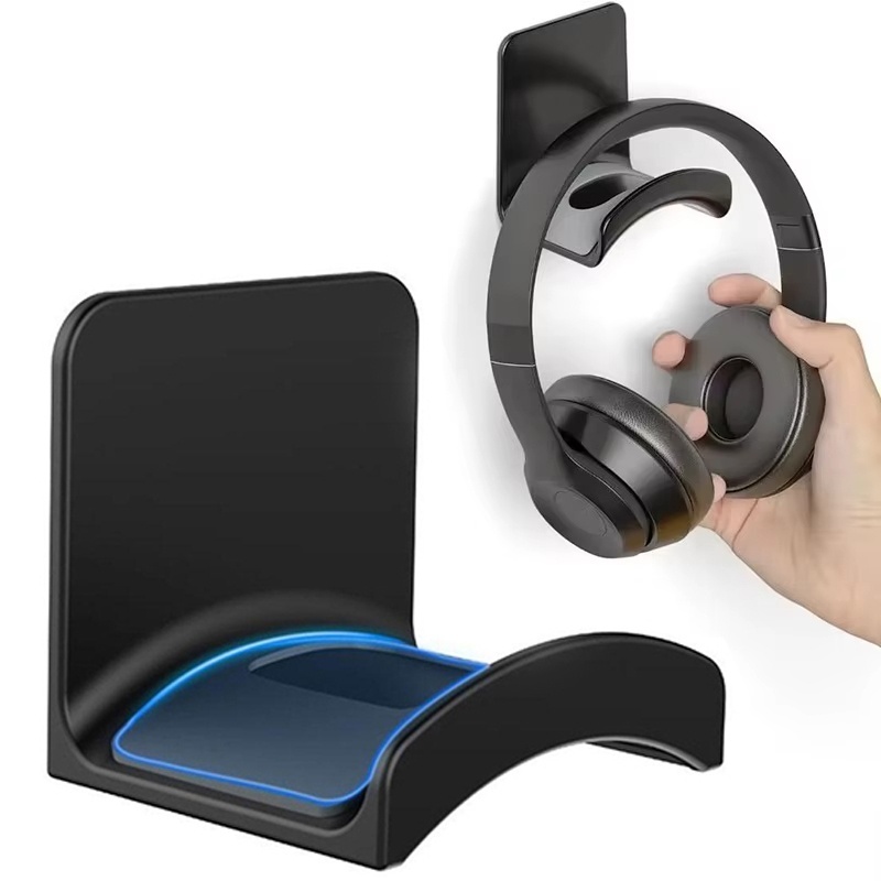Headphone Hook Under - ขาแขวนหูฟังติดผนังอเนกประสงค์ ที่แขวนจอยเกม ที่วางหูฟัง ชั้นวางโชว์หูฟัง ตะขอแขวนใต้โต๊ะสำหรับหูฟัง