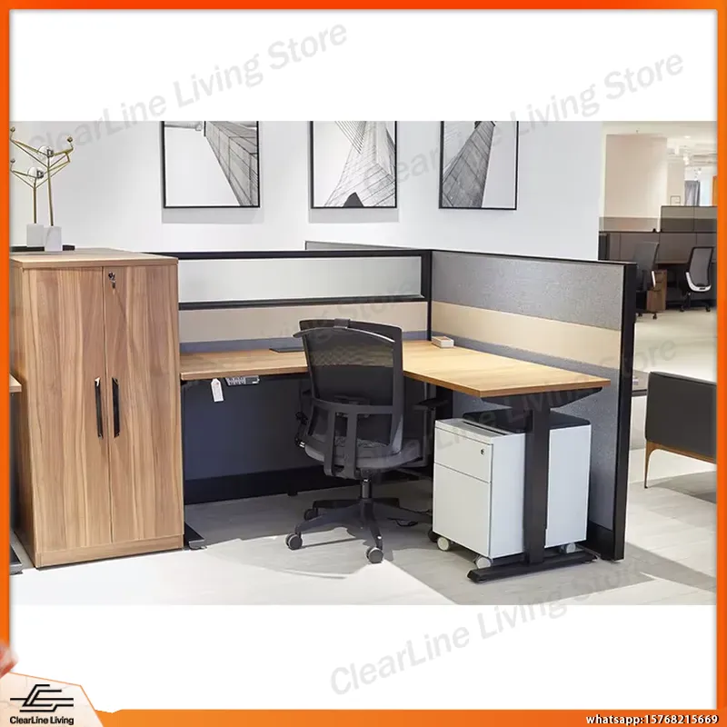 Desk Setup L Shaped - โต๊ะเกมมิ่งปรับระดับความสูงได้ด้วยไฟฟ้ารูปตัว L มอเตอร์คู่ โต๊ะคอมพิวเตอร์แบบยืน-นั่ง สำหรับการตั้งค่าอีสปอร์ต พร้อมดีไซน์เข้ามุม