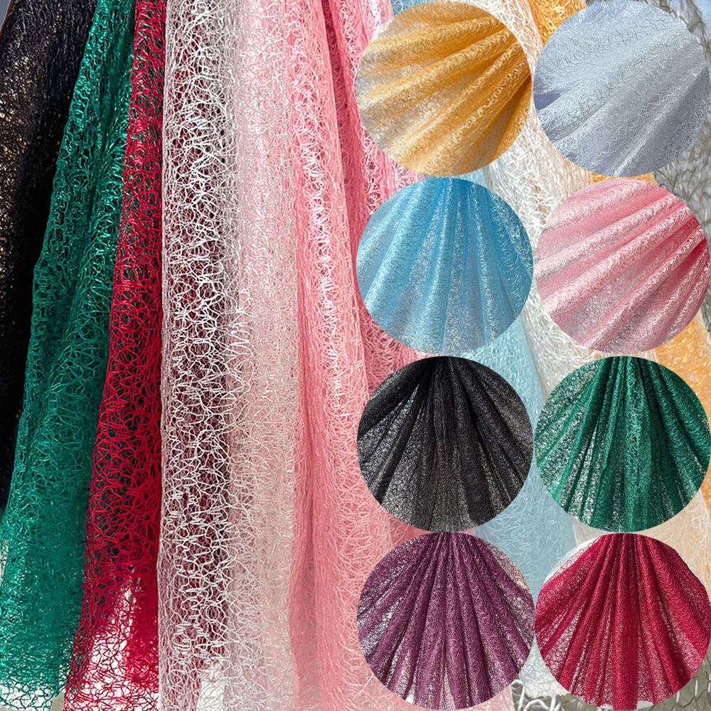 Desk Setup Background - แข็ง Tulle Hollow ตาข่ายลูกไม้ผ้าสําหรับ DIY เย็บ