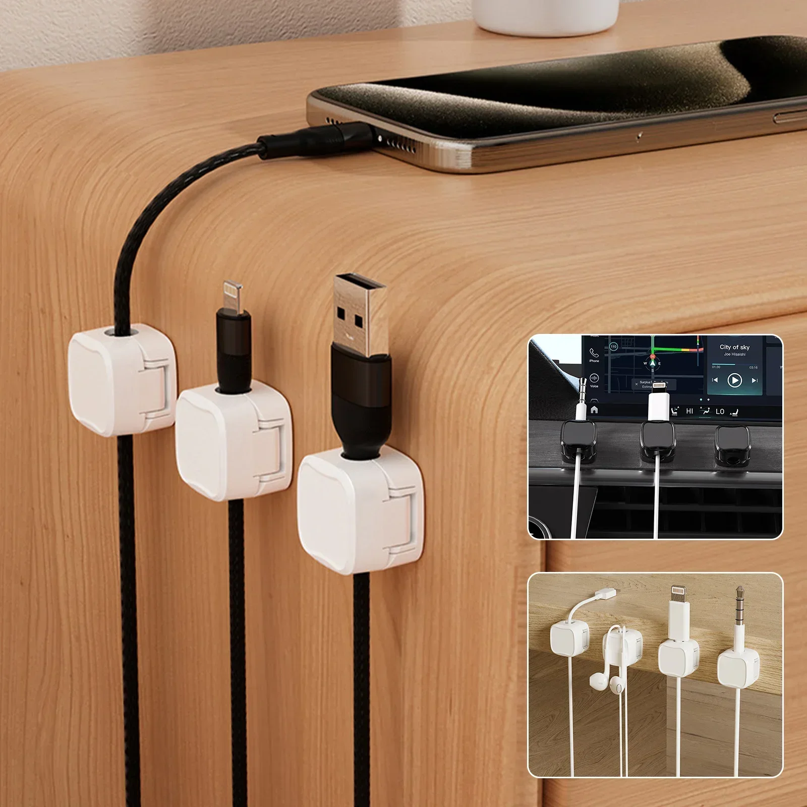 6/12/24PCS Magnetic CABLE Orga - Desk Setup Cable Management บทวิจารณ์และราคา
