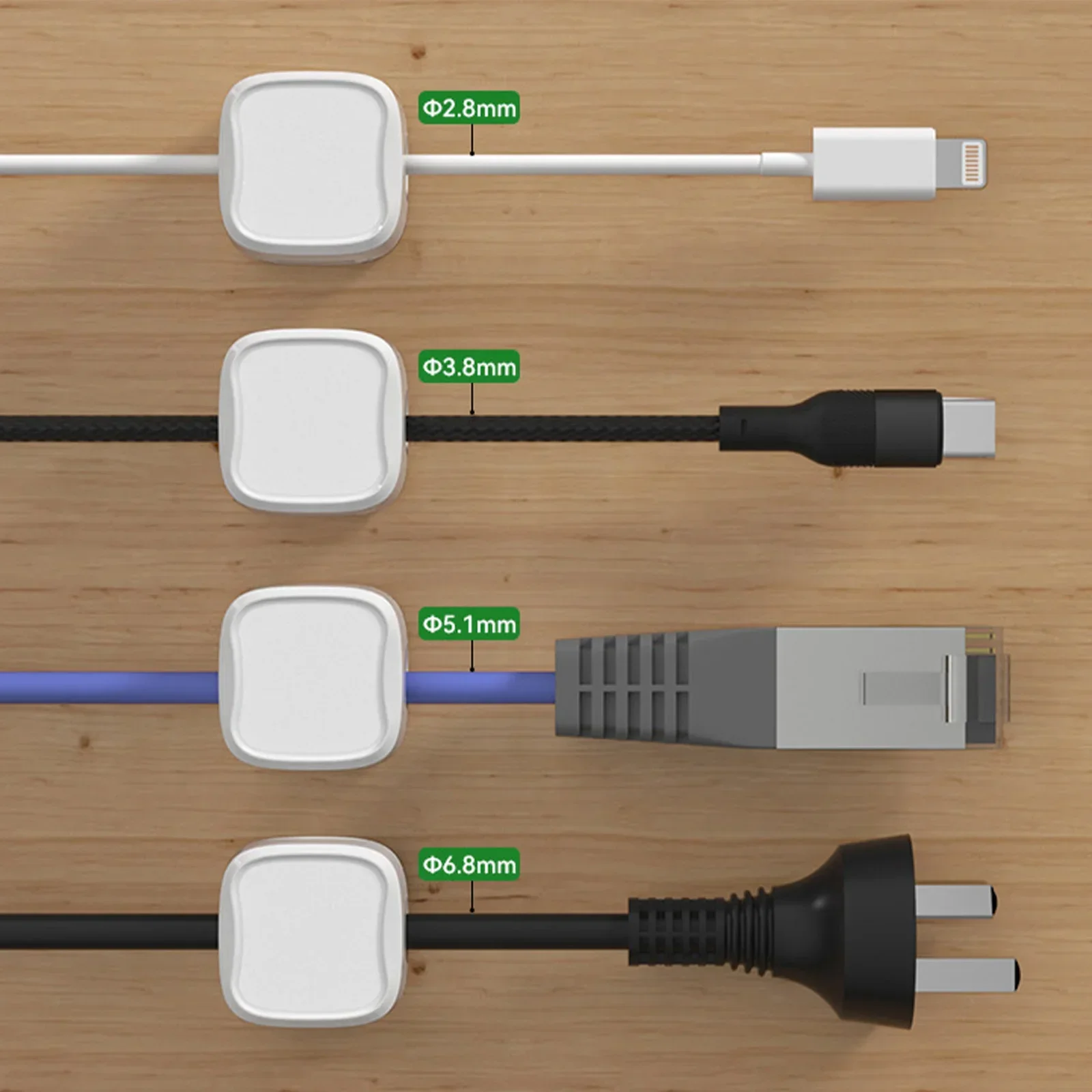 6/12/24PCS Magnetic CABLE Orga - Desk Setup Cable Management บทวิจารณ์และราคา