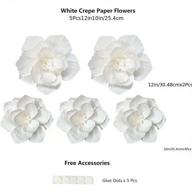 ดอกไม้กระดาษสีขาว 5 แพ็ค, การต - Desk Setup Background บทวิจารณ์และราคา