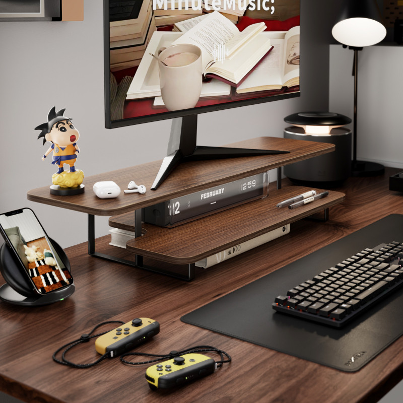 ขาตั้งจอคอมพิวเตอร์แบบยกสูง วั - Desk Setup Monitor And Laptop บทวิจารณ์และราคา