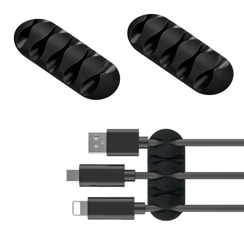 5 ชิ้นสายเคเบิลสายไฟซิลิโคน US - Desk Setup Cable Management บทวิจารณ์และราคา