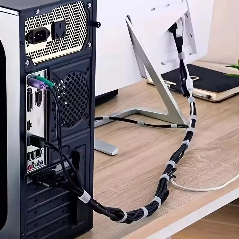 1/5M สายจัดเก็บสายเคเบิล สายรั - Desk Setup Cable Management บทวิจารณ์และราคา