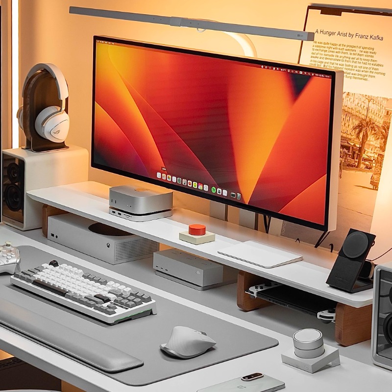 Modern Monitor Riser Stand Erg - Desk Setup Monitor And Laptop บทวิจารณ์และราคา