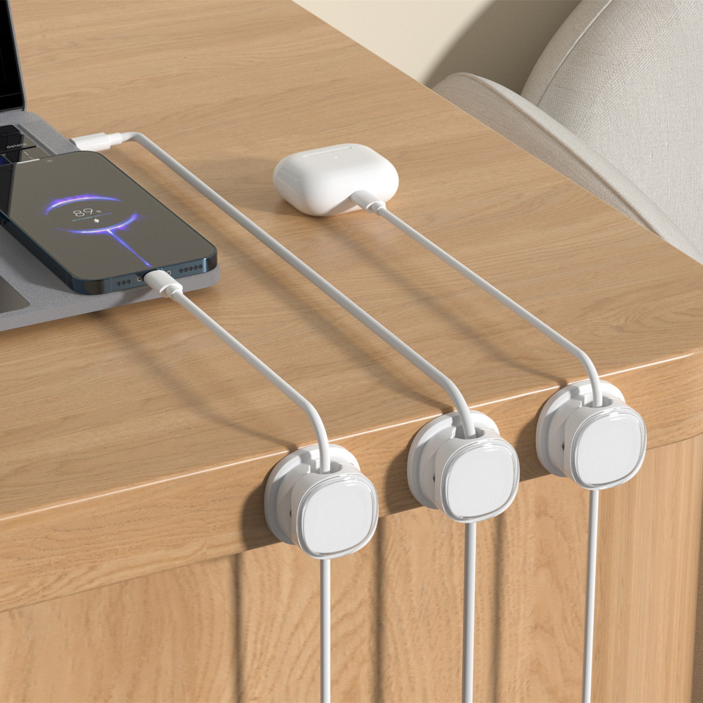 3/6/8/12PCS คลิปหนีบสายแม่เหล็ - Desk Setup Cable Management บทวิจารณ์และราคา
