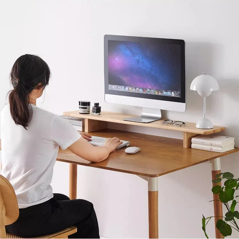 แท่นวางจอภาพไม้สำหรับการจัดโต๊ - Desk Setup Monitor And Laptop บทวิจารณ์และราคา