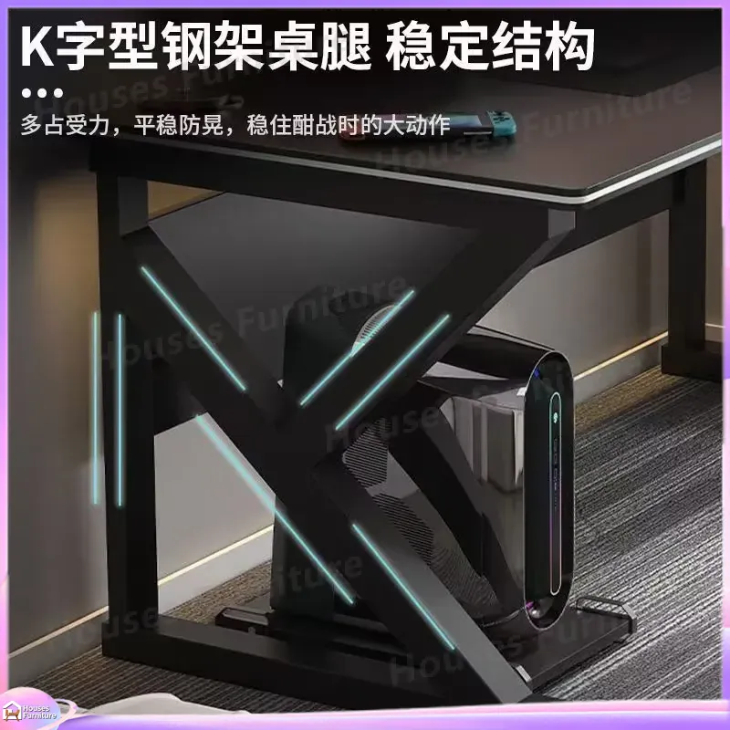 โต๊ะเกมมิ่งคาเฟ่เมทัลสีดำ โต๊ะ - Desk Setup L Shaped บทวิจารณ์และราคา