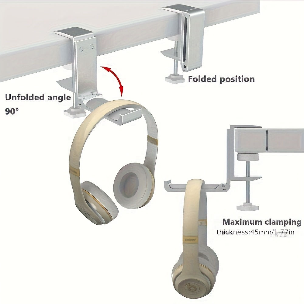 ที่แขวนหูฟังแบบพับได้ทำจากอะลู - Headphone Hook Under บทวิจารณ์และราคา
