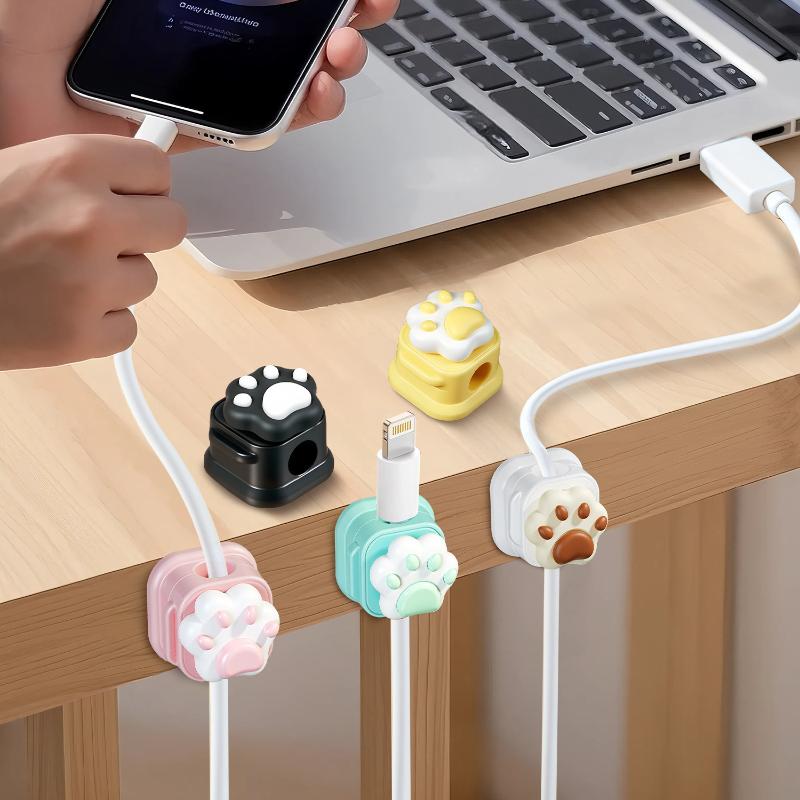 เดสก์ท็อปน่ารักสายผู้ถือคลิปโต - Desk Setup Cable Management บทวิจารณ์และราคา