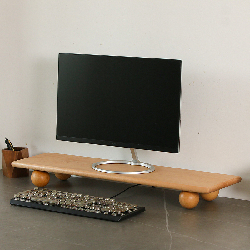 แท่นวางจอคอมพิวเตอร์ไม้แท้ ขาต - Desk Setup Monitor And Laptop บทวิจารณ์และราคา