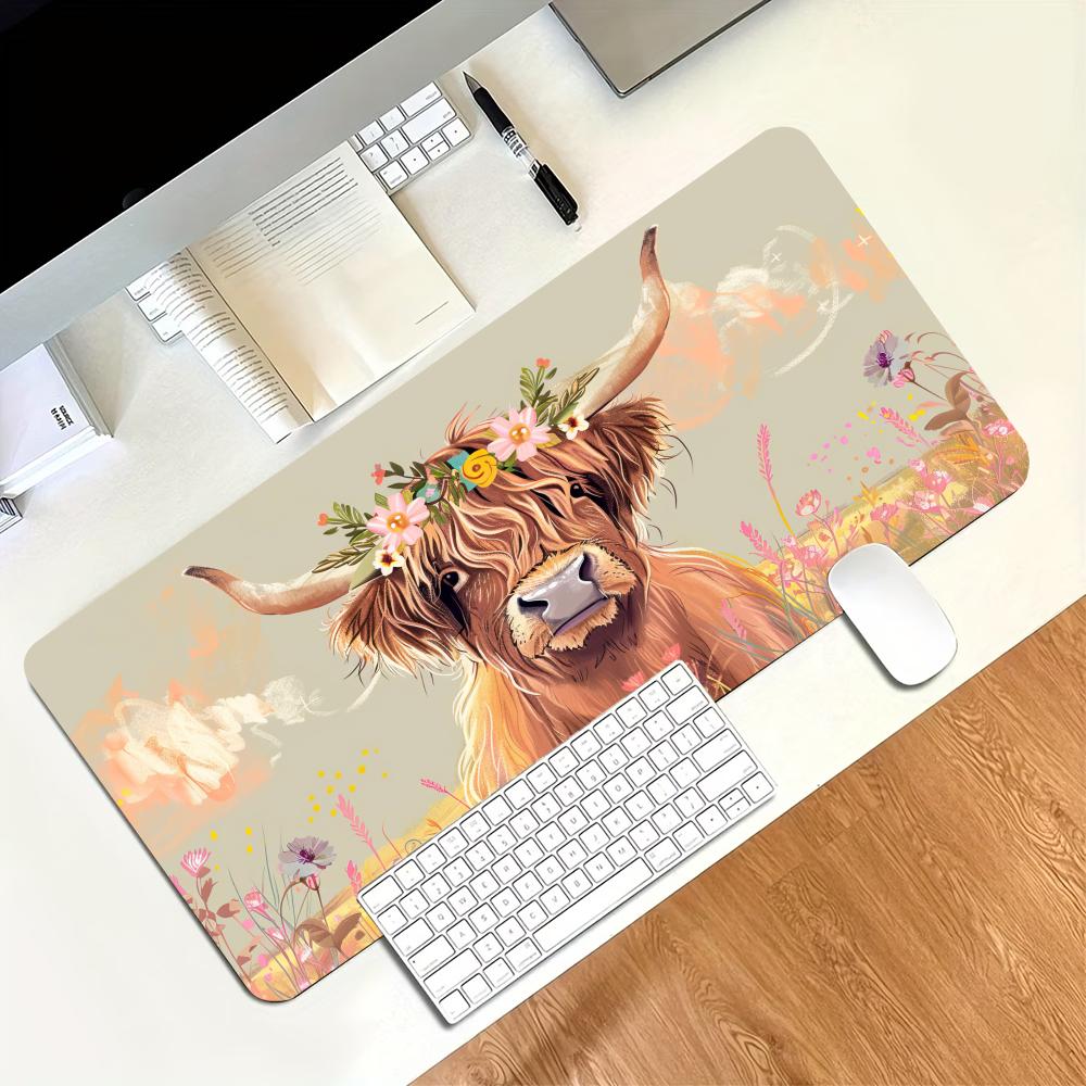 แผ่นรองเมาส์ลายวัวไฮแลนด์วินเท - Desk Setup Vintage บทวิจารณ์และราคา