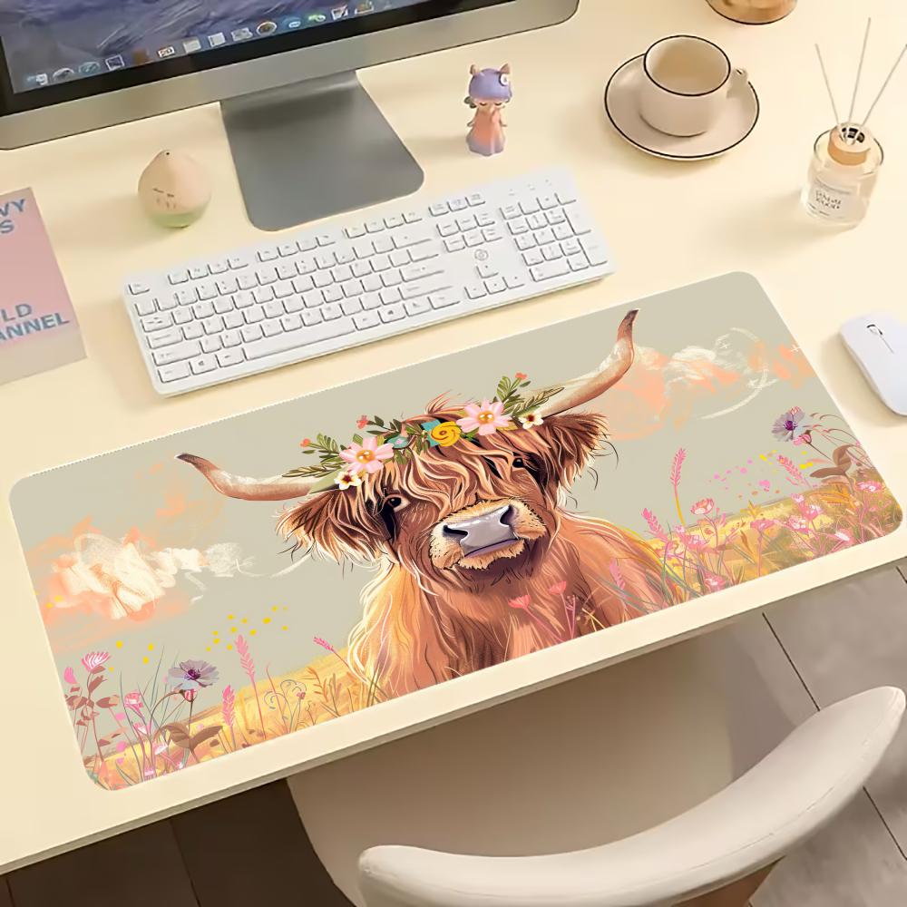แผ่นรองเมาส์ลายวัวไฮแลนด์วินเท - Desk Setup Vintage บทวิจารณ์และราคา