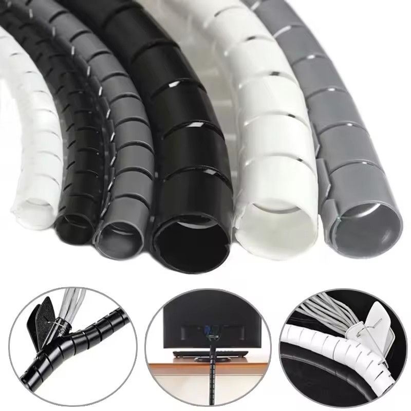 ท่อเก็บสายไฟแบบยืดหยุ่น 2M/1M  - Desk Setup Cable Management บทวิจารณ์และราคา