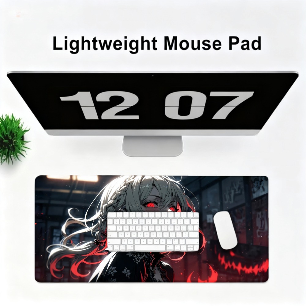 สาวอนิเมะที่มีเปลวไฟสีแดงและดี - Desk Setup Background บทวิจารณ์และราคา