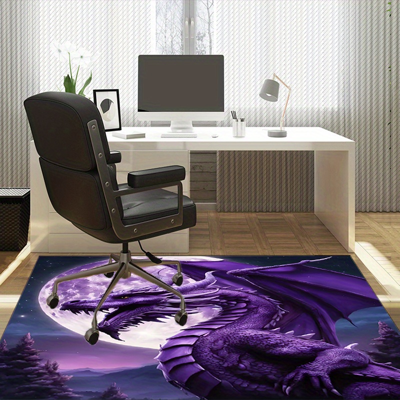 พรมมังกรสีม่วงอันงดงามสำหรับกา - Desk Setup Living Room บทวิจารณ์และราคา