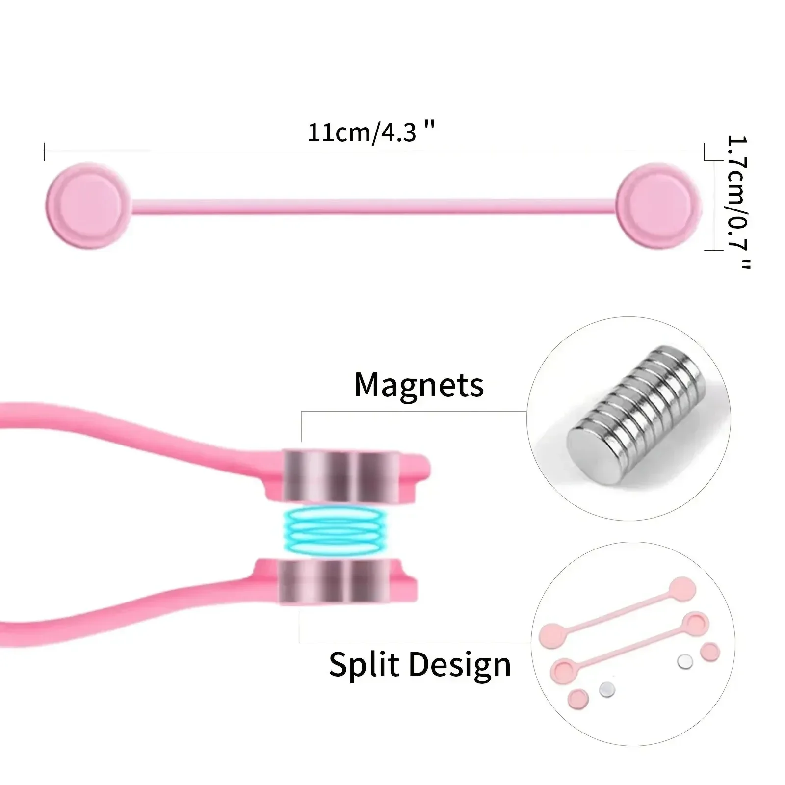 5/3/1 ชิ้น สายรัดสายซิลิโคนแม่ - Headphone Hook Under บทวิจารณ์และราคา