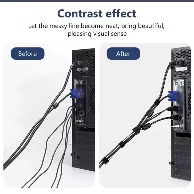 สายรัดเคเบิลแบบตะขอและห่วง 5 เ - Desk Setup Cable Management บทวิจารณ์และราคา