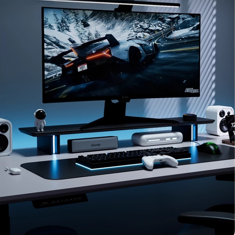ขาตั้งจอ RGB ปรับระดับได้ตามหล - Desk Setup Monitor And Laptop บทวิจารณ์และราคา