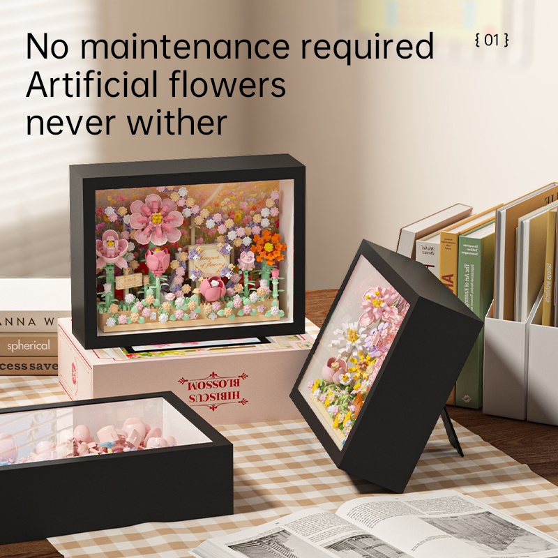 ชุดตัวต่อบล็อกสร้างสรรค์รูปดอก - Desk Setup Background บทวิจารณ์และราคา