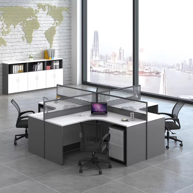 โต๊ะทำงานสำนักงานสีขาวสำหรับ 2 - Desk Setup L Shaped บทวิจารณ์และราคา