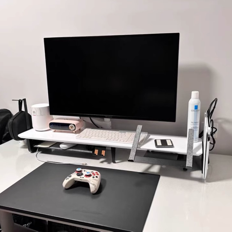 ขาตั้งจอภาพแบบแยกส่วน ที่วางอุ - Desk Setup Monitor And Laptop บทวิจารณ์และราคา