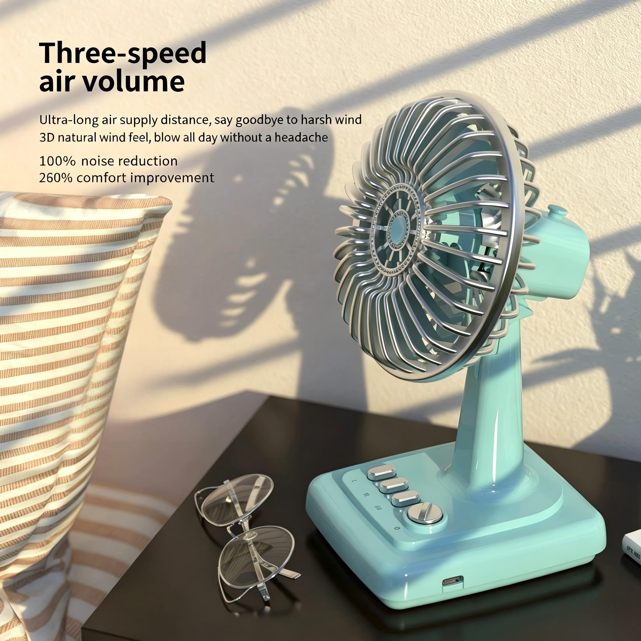 พัดลมตั้งโต๊ะโลหะผสมสไตล์เรโทร - Fan Desk Small Usb บทวิจารณ์และราคา