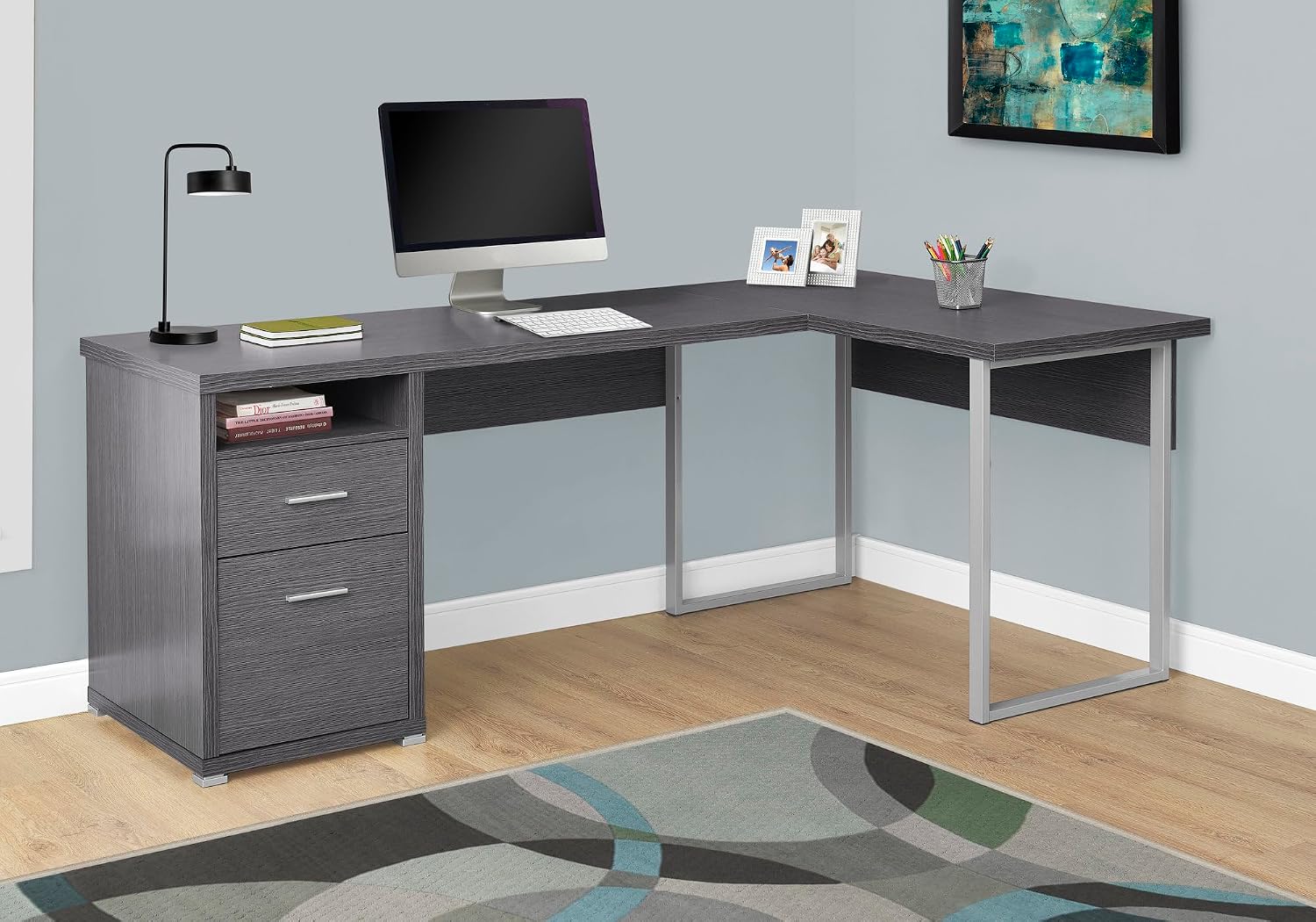 I 7257 โต๊ะคอมพิวเตอร์, โฮมออฟ - Desk Setup L Shaped บทวิจารณ์และราคา