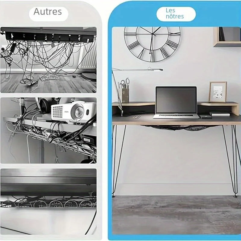 ตาข่ายจัดระเบียบสายไฟใต้โต๊ะ - - Desk Setup Cable Management บทวิจารณ์และราคา