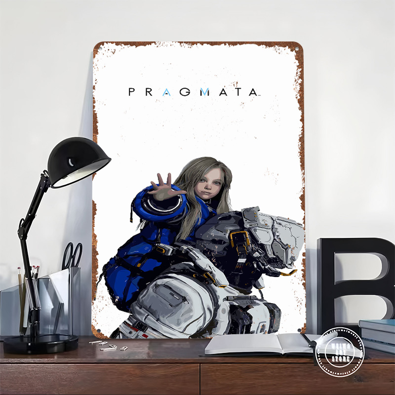 ป้ายโลหะตัวละครเกม Pragmata งา - Desk Setup Vintage บทวิจารณ์และราคา