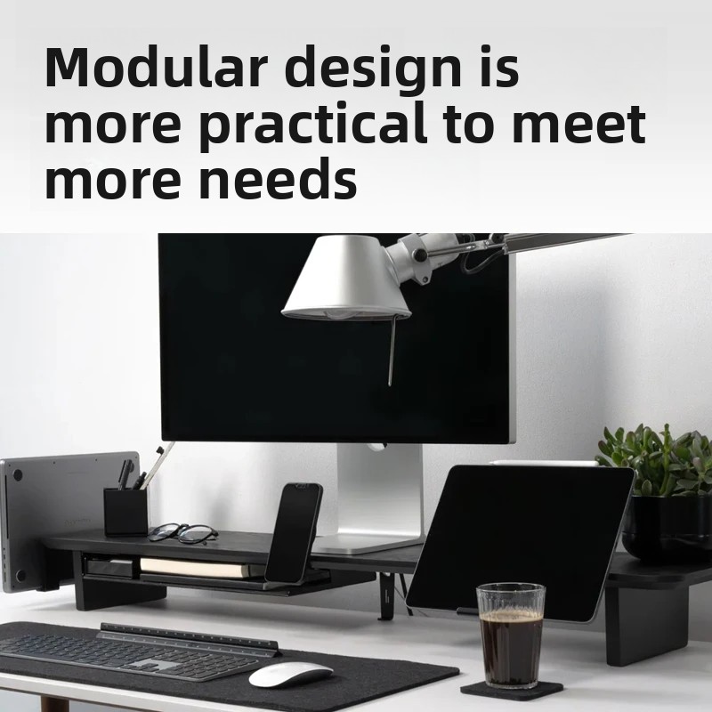 แท่นวางจอคอมพิวเตอร์ไม้เนื้อแข - Desk Setup Living Room บทวิจารณ์และราคา