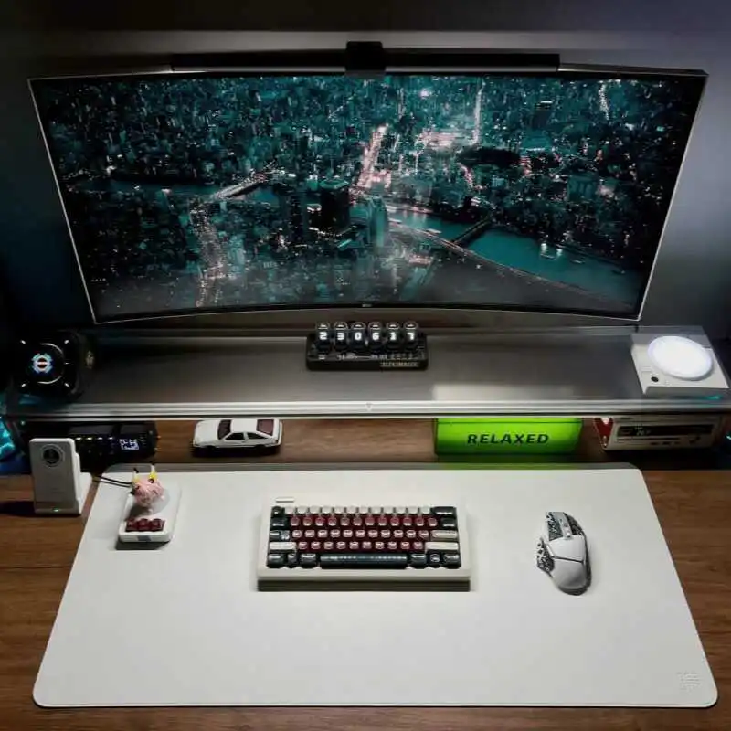 อลูมิเนียมขาตั้งอะคริลิคเดสก์ท - Desk Setup Living Room บทวิจารณ์และราคา