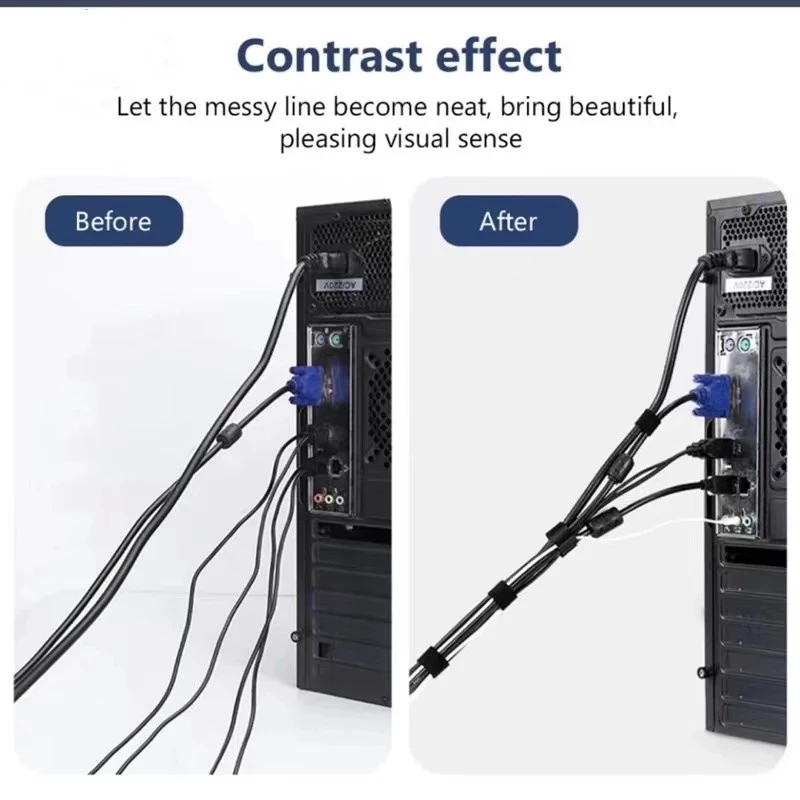 สายรัดจัดระเบียบสายเคเบิล แบบฉ - Desk Setup Cable Management บทวิจารณ์และราคา