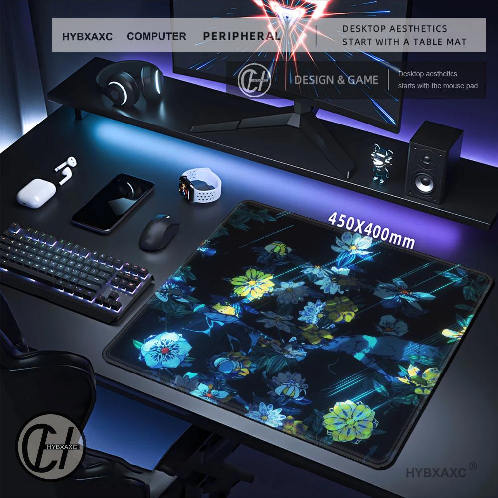 HYBXAXC แผ่นรองเมาส์ลายดอกไม้ส - Desk Setup Background บทวิจารณ์และราคา