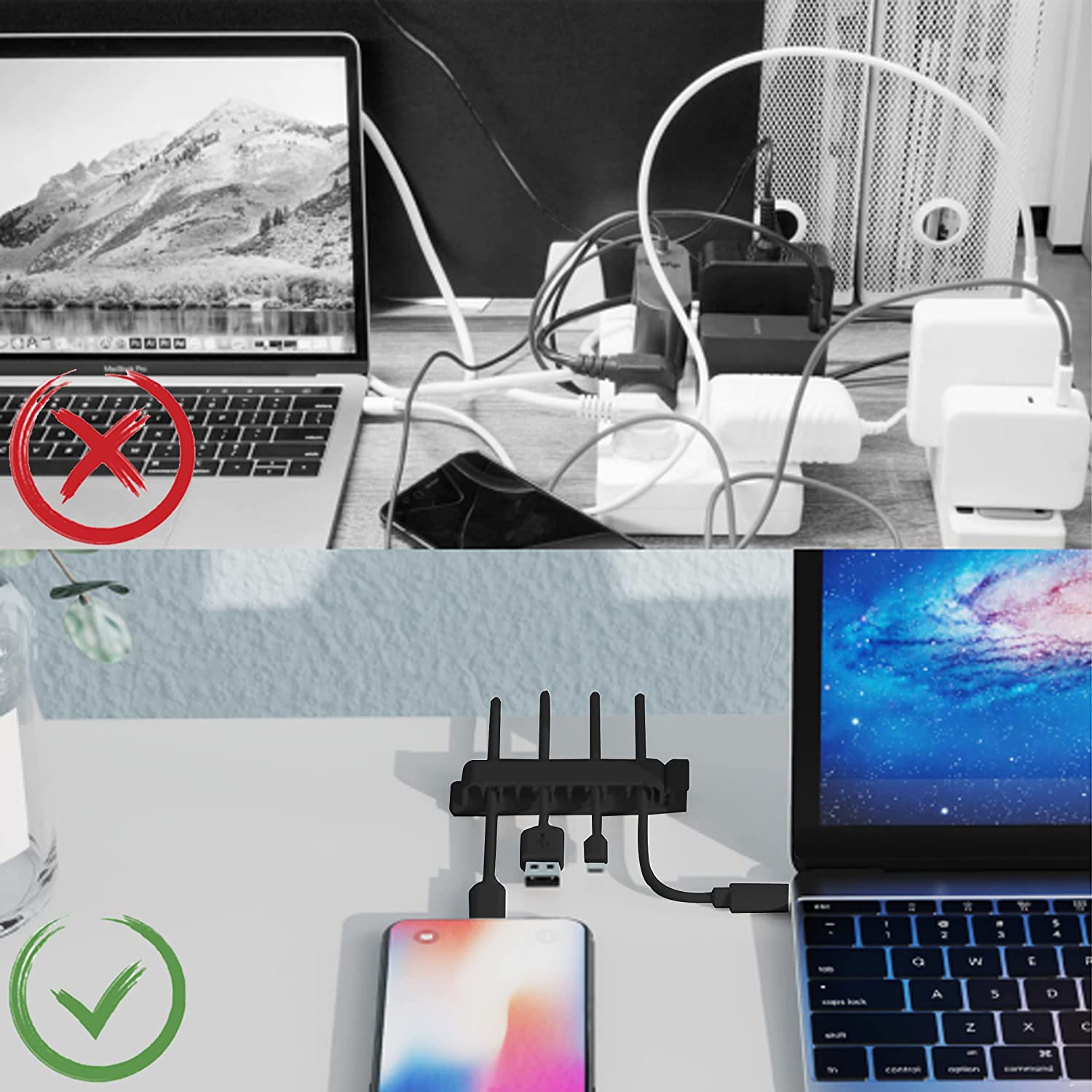 ที่เก็บสายเคเบิล ที่จัดการสายไ - Desk Setup Cable Management บทวิจารณ์และราคา